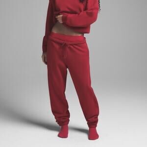Skims Cotton Fleece Joggers in Brick Red M